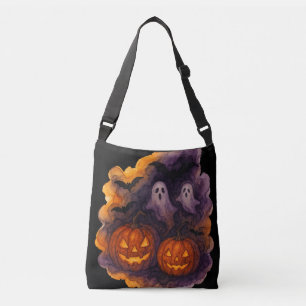 Haunted Pumpkins and Spooky Night Crossbody Bag