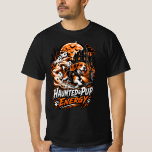 Haunted Pup Energy Beagle Halloween Ghost Hunter S T-Shirt