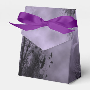 Haunted Purple Mist Sky with Ravens Goth Favour Bo Box