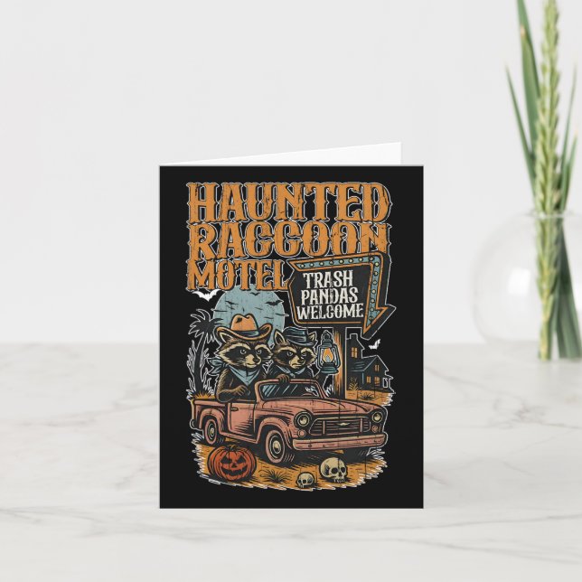 Haunted Racoon Motel  Card (Front)