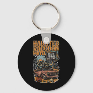 Haunted Racoon Motel Key Ring