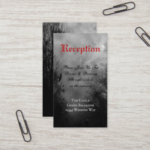 Haunted Raven Full Moon Custom Reception Card