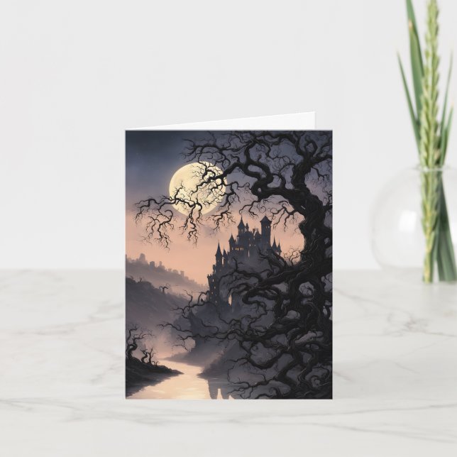 Haunted Realm Halloween Holiday Card (Front)