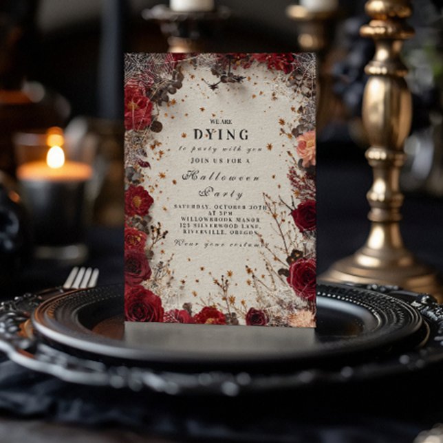 Haunted Romance Halloween Party Invitation (Creator Uploaded)