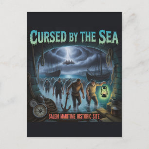 Haunted Salem Harbor Maritime Historic Site Art   Holiday Postcard