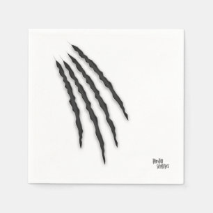 Haunted Scrachtes Halloween Napkin