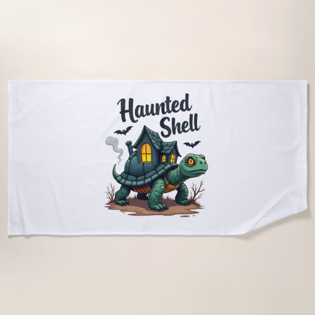 Haunted Shell Turtle Beach Towel (Front)