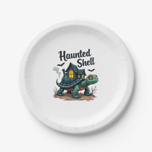 Haunted Shell Turtle Paper Plate (Front)