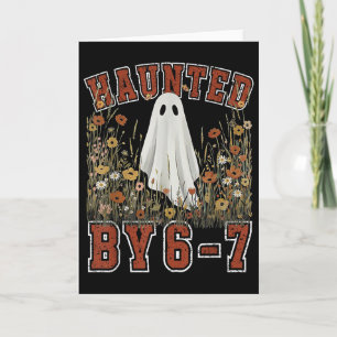 Haunted Six Seven 6 7 Meme 67 Skeleton Hand Hallow Card