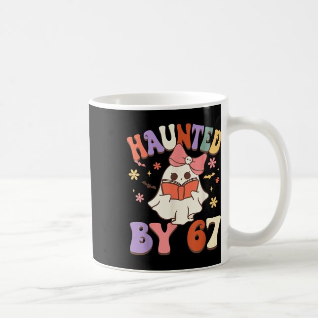 Haunted Six Seven 6 7 Meme 67 Skeleton Hand Hallow Coffee Mug (Right)
