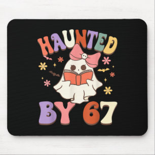 Haunted Six Seven 6 7 Meme 67 Skeleton Hand Hallow Mouse Pad