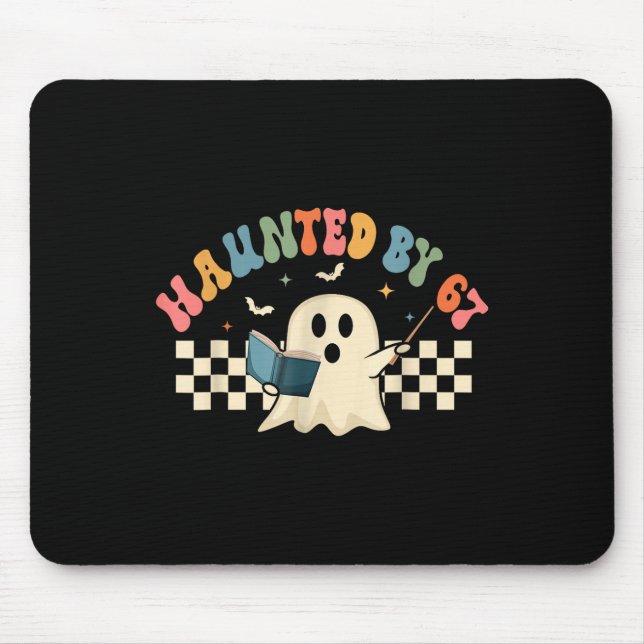 Haunted Six Seven 6 7 Meme 67 Skeleton Hand Hallow Mouse Pad (Front)