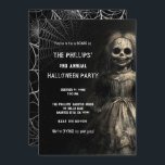 Haunted Skeleton Doll Halloween Costume Party Invitation<br><div class="desc">Customise for any event</div>