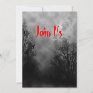 Haunted Sky Custom Halloween Invitation Template