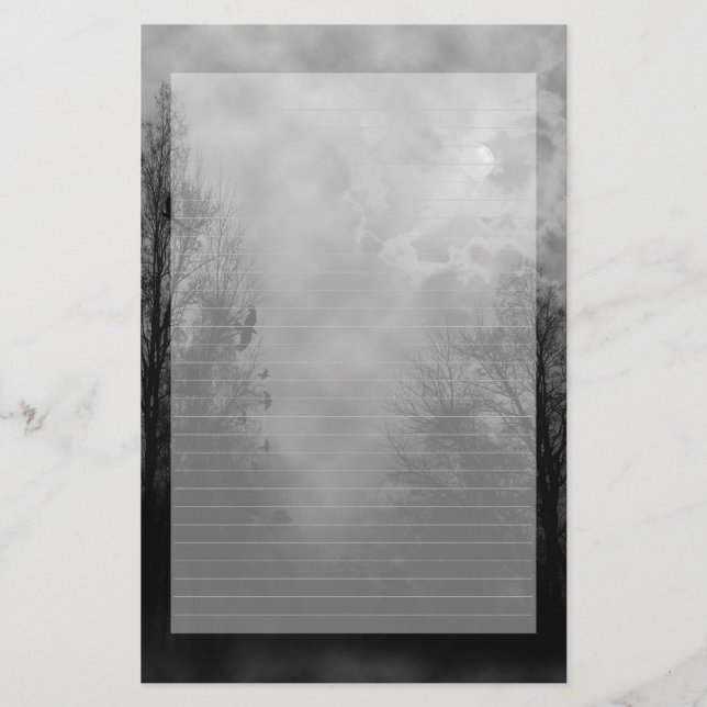 Haunted Sky Note Paper Lined (Front)