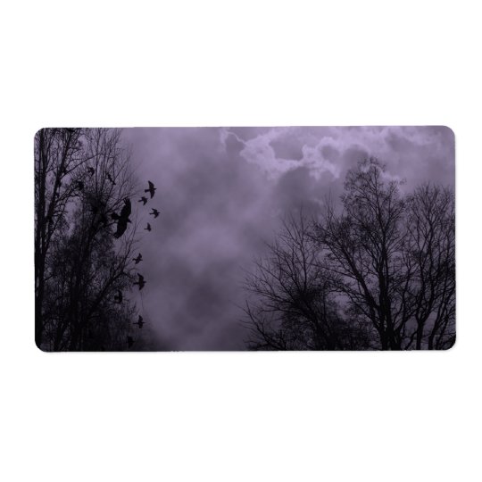 Haunted Sky Purple Mist Shipping Label