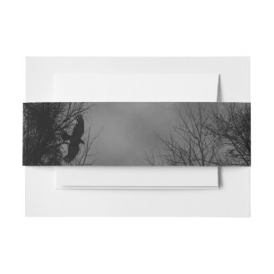 Haunted Sky with Crows Invitation Bands Invitation Belly Band