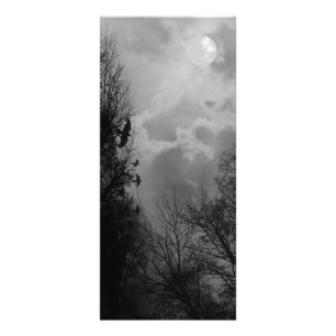 Haunted Sky with Ravens Rack Card Template