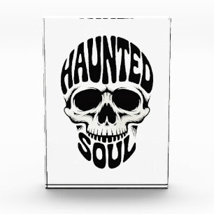 Haunted Soul Skull Typography Photo Block