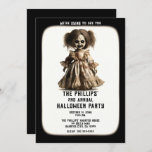 Haunted Spooky Doll Halloween Costume Party Invitation<br><div class="desc">Customise for any event</div>