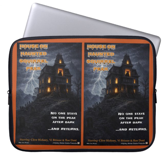 Haunted Squirrel Peak Laptop Sleeve (Front)
