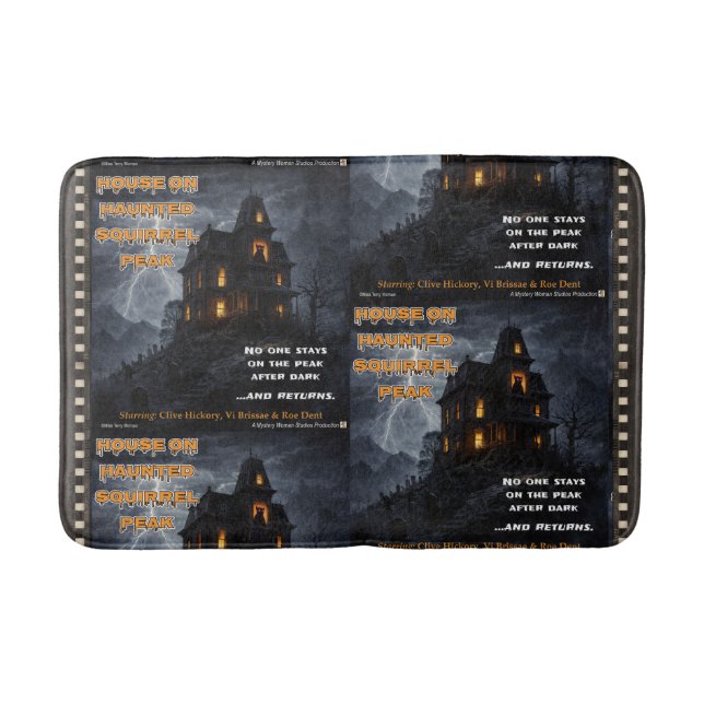 Haunted Squirrel Peak Parody Bath Mat (Front)