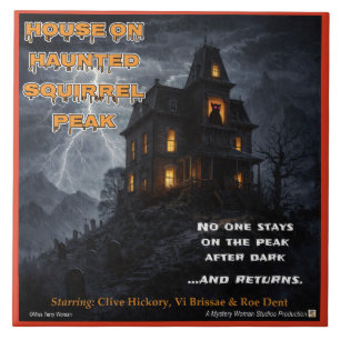 Haunted Squirrel Peak Parody Ceramic Tile