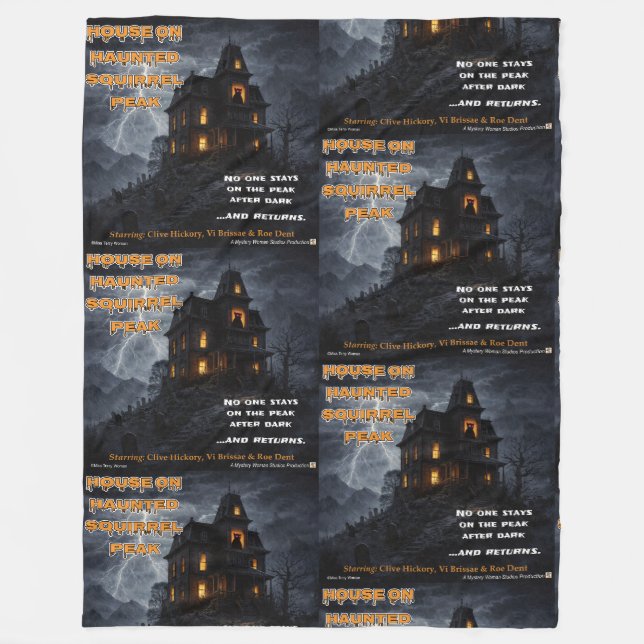 Haunted Squirrel Peak Parody Fleece Blanket (Front)