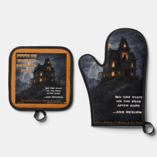 Haunted Squirrel Peak Parody Oven Mitt & Pot Holder Set