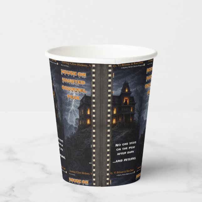Haunted Squirrel Peak Parody Paper Cups (Right)