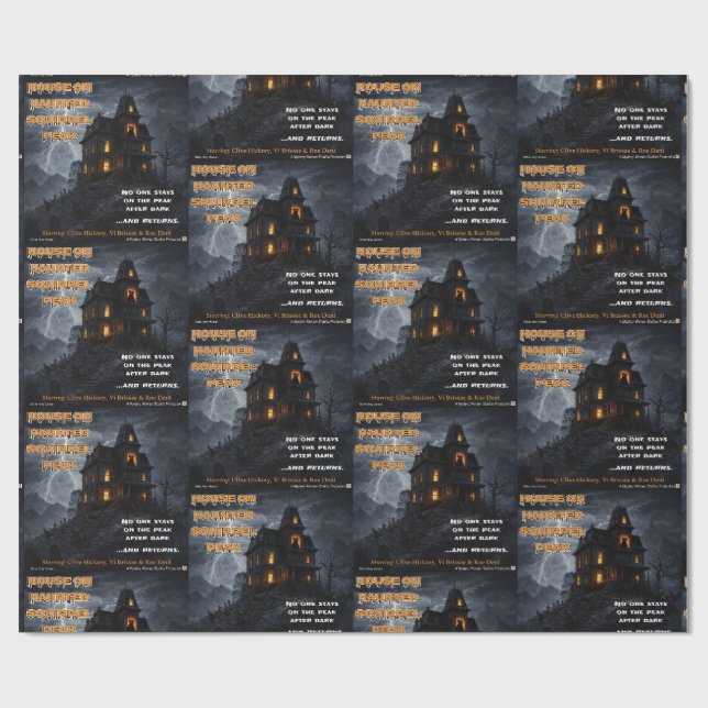 Haunted Squirrel Peak Parody Wrapping Paper (Flat)