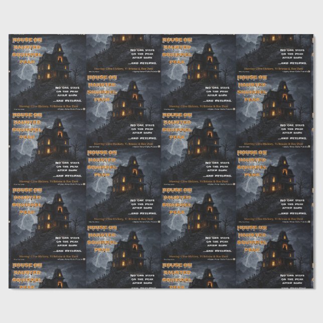 Haunted Squirrel Peak Wrapping Paper (Flat)
