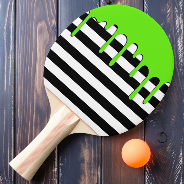 Haunted Stripe Green Drip Ping Pong Paddle (Creator Uploaded)