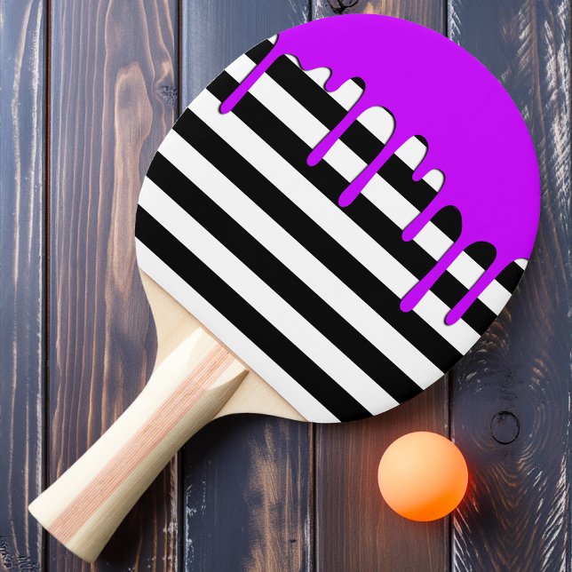 Haunted Stripe Purple Drip Ping Pong Paddle (Creator Uploaded)