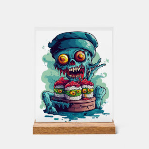 Haunted Sushi Chef Acrylic Sign