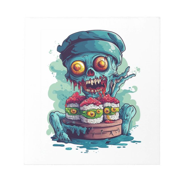 Haunted Sushi Chef Notepad (Front)