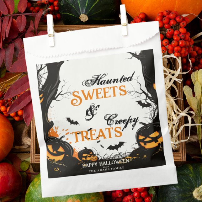 Haunted Sweets & Creepy Treats Happy Halloween  Favour Bag (Creator Uploaded)