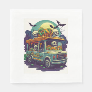 Haunted Taco Truck Napkin