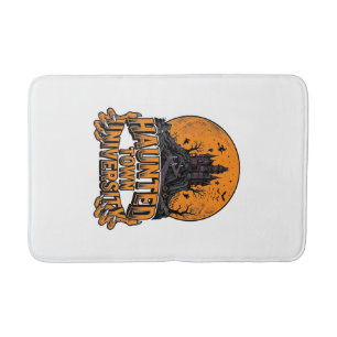 Haunted Town University Vintage Halloween Shirt Bath Mat