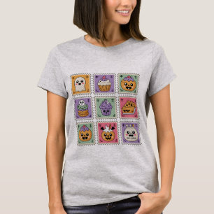 Haunted Treats Stamp Collection Cute Kawaii T-Shirt