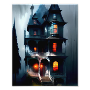 Haunted Victorian Manor Photo Print