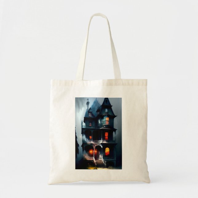Haunted Victorian Manor Tote Bag (Front)