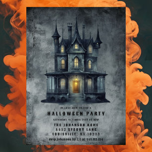 Haunted Victorian Mansion Halloween Party Invitati Invitation