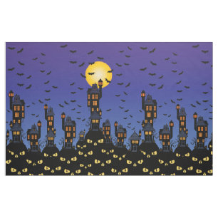 Haunted Village Fabric