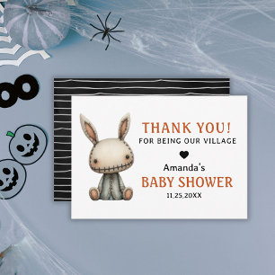 Haunted Village Halloween Baby Shower Thank You Card