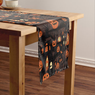 Haunted Village Short Table Runner
