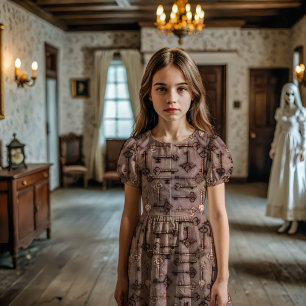 Haunted Vintage Keys Dusk Fabric