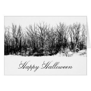 Haunted woods Happy Halloween Card