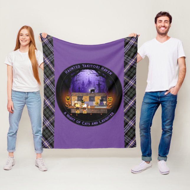 Haunted Yakitori Haven Fleece Blanket (In Situ)