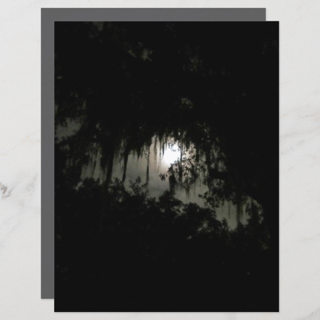 Haunting Dark Night Scrapbook Paper (Front/Back)